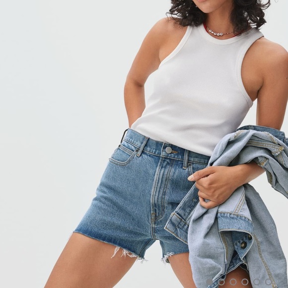 Everlane Pants - Everlane Way High Short- Washed Blue